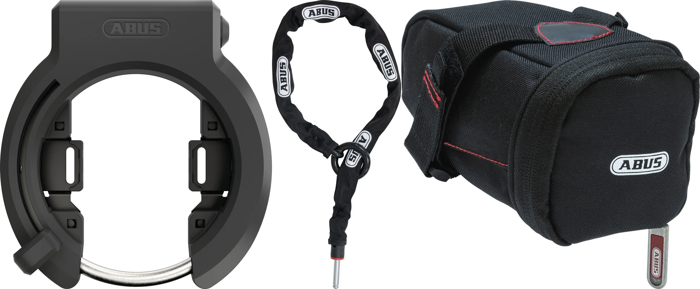 Abus Granit XPlus™ 6950M NR BK AM Rahmenschloss + 6KS/100 Anschlusskette + ST 5950