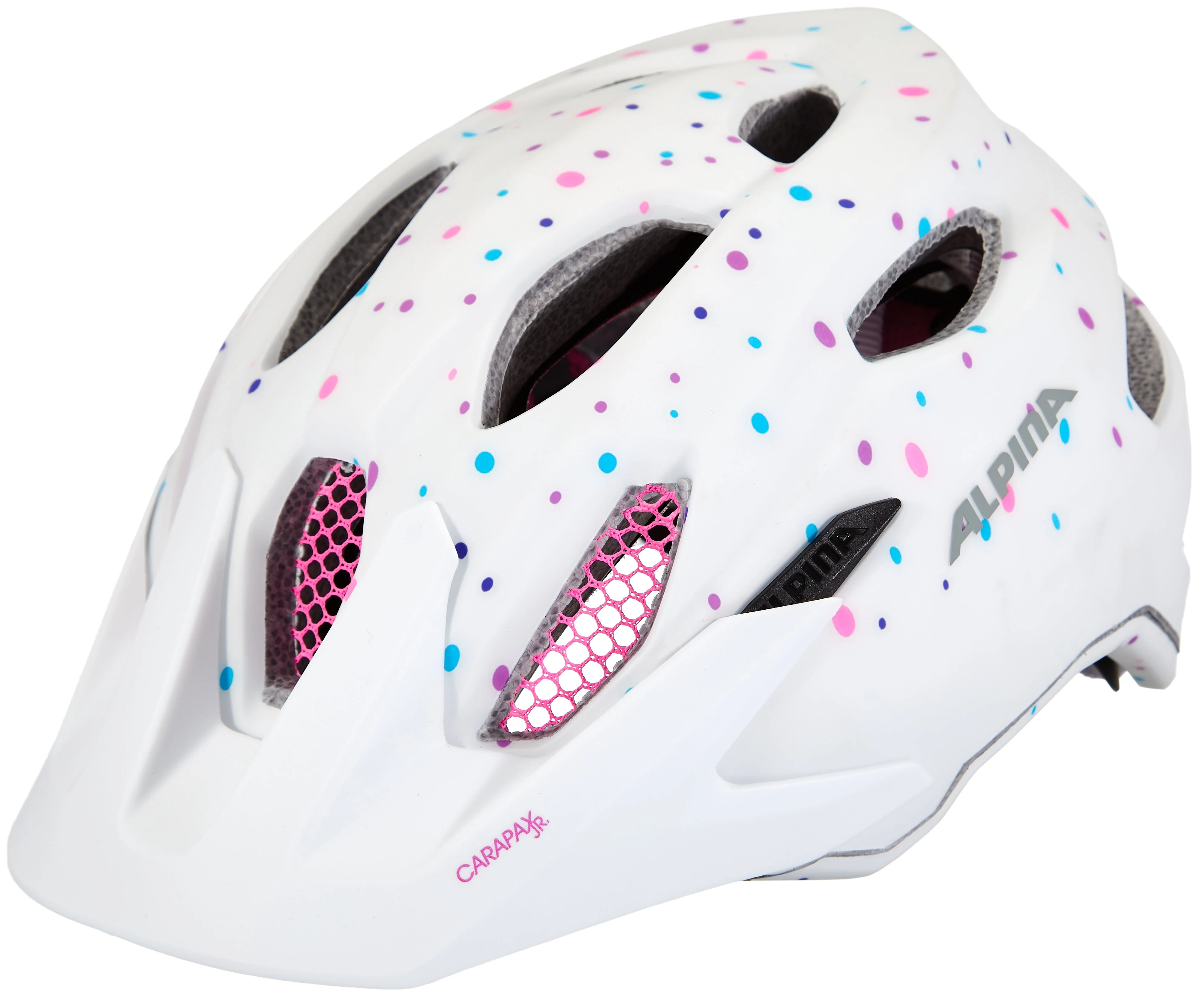 Alpina Carapax Helm Jugend weiß/bunt