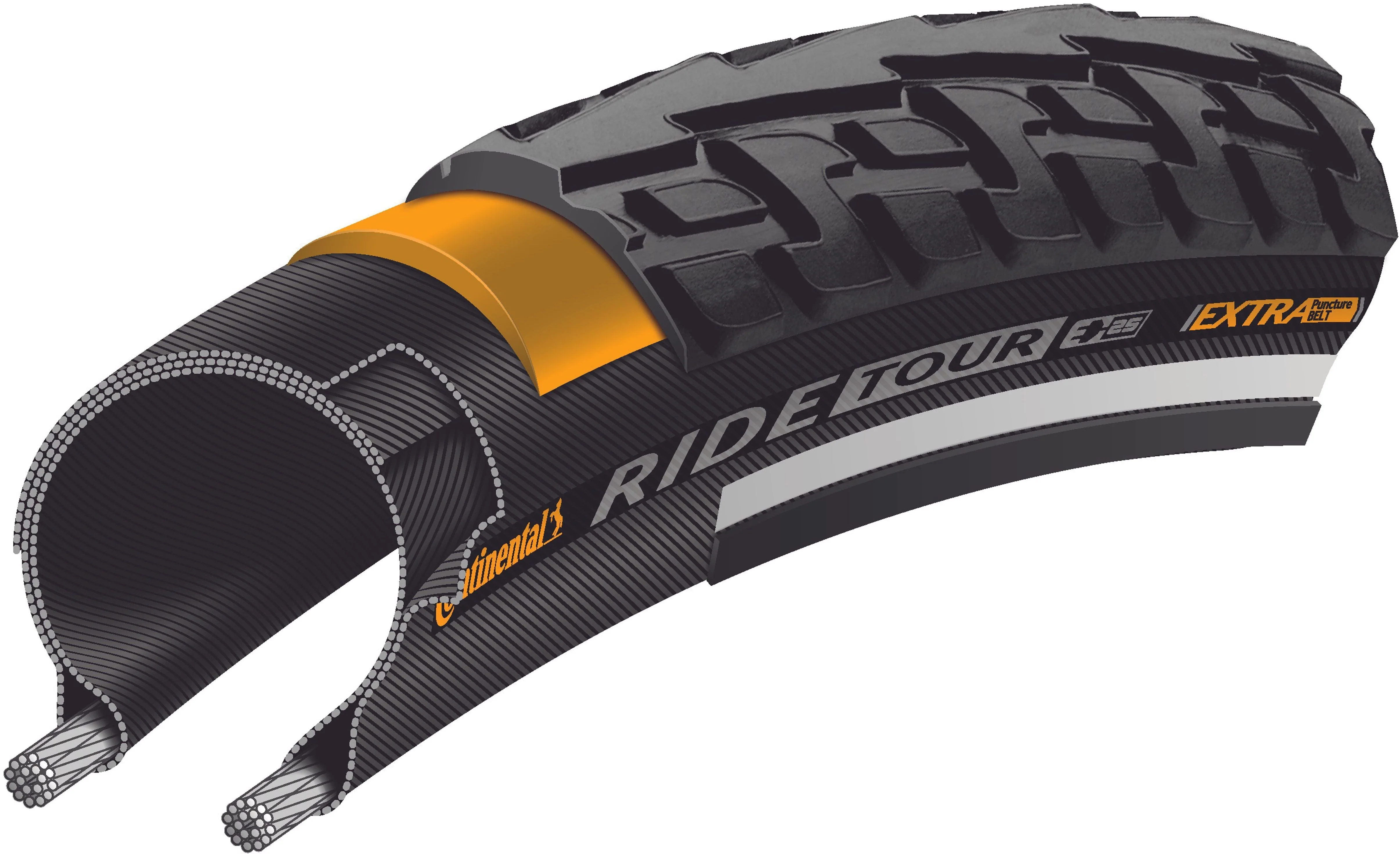 Continental Ride Tour Drahtreifen 26x1 3/8/1 1/2" schwarz - Image 3