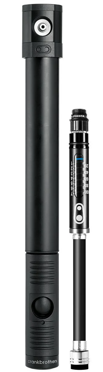 Crankbrothers Klic HV Handpumpe inkl. Rahmenhalter analoges Manometer Midnight Editionblack