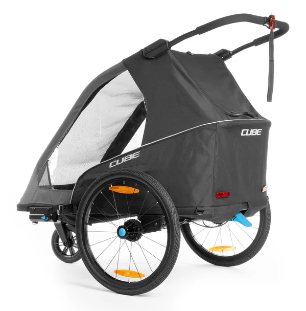 Cube Kinder Fahrradanhänger Double PURE black, grey - Image 2