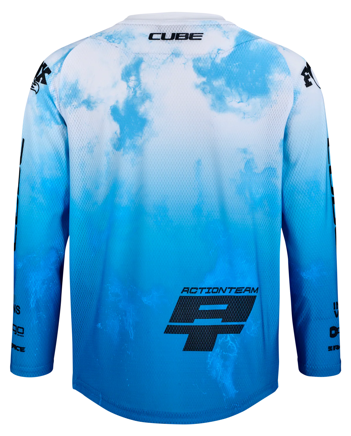 CUBE MTB Trikot ROOKIE X Actionteam langarm topas blue - Image 2