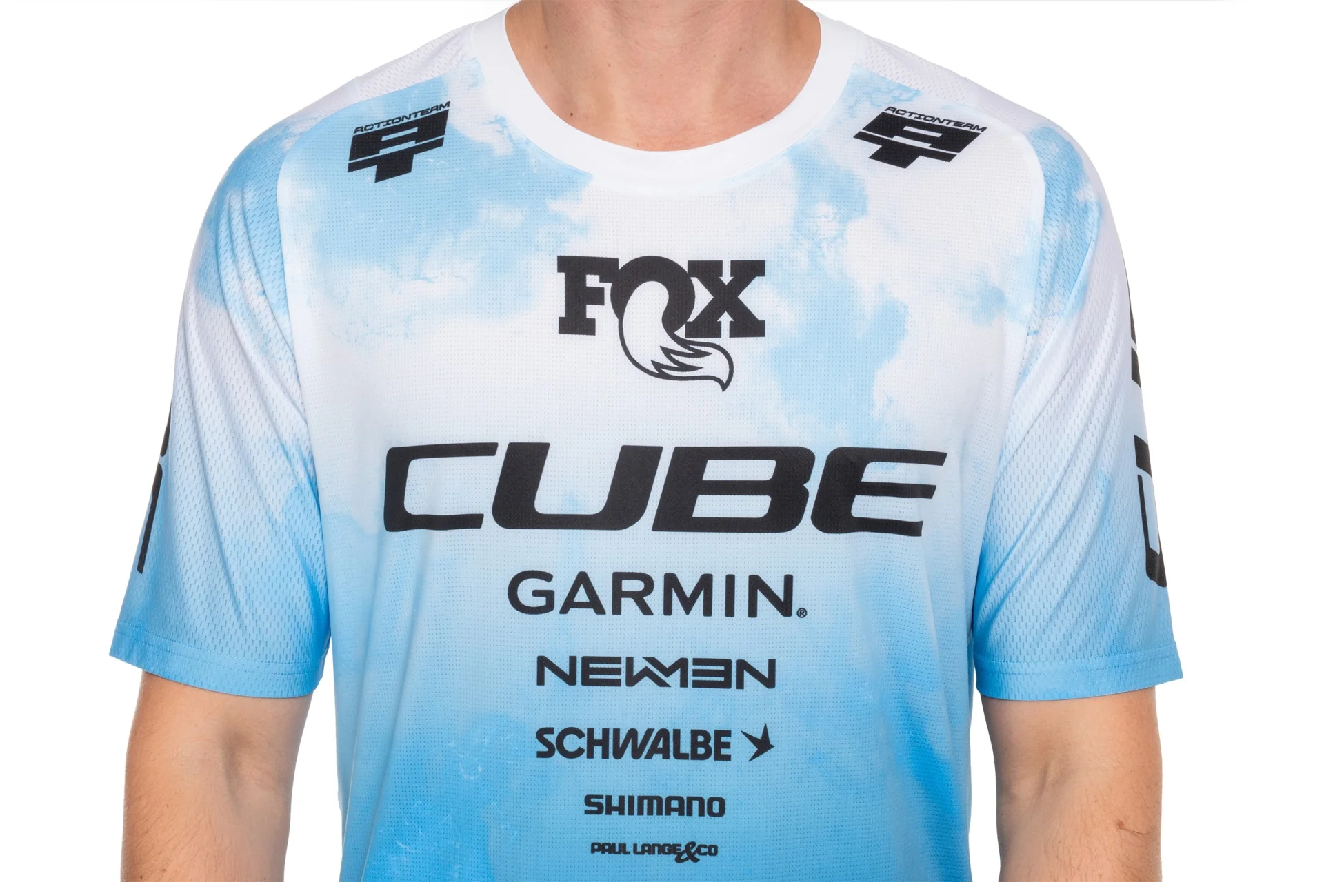 CUBE MTB Trikot X Actionteam kurzarm Herren topas blue - Image 3