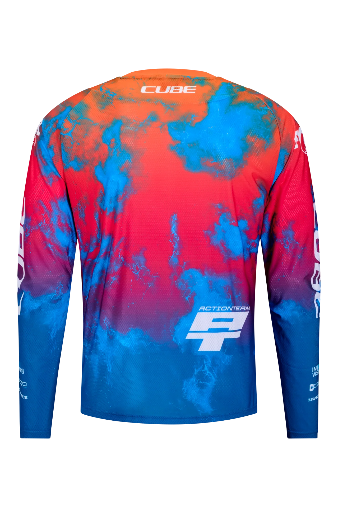 Cube MTB Trikot X Actionteam langarm blue´n´pink´n´orange - Image 2