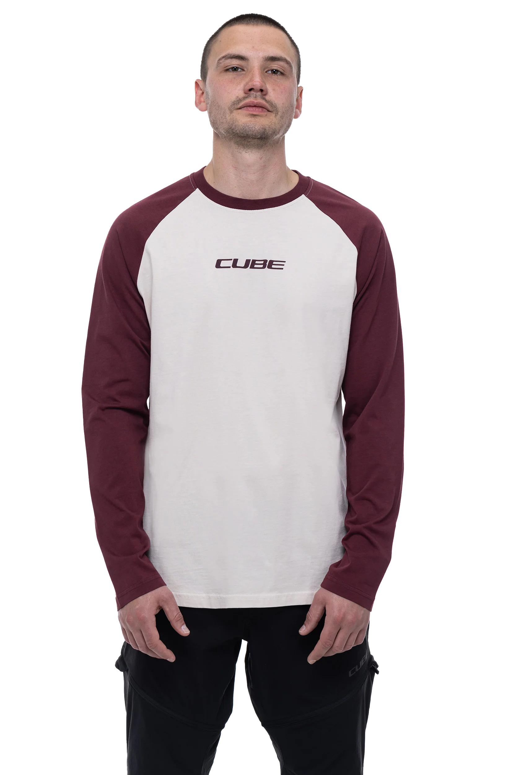 CUBE Organic Longsleeve red´n´beige - Image 3