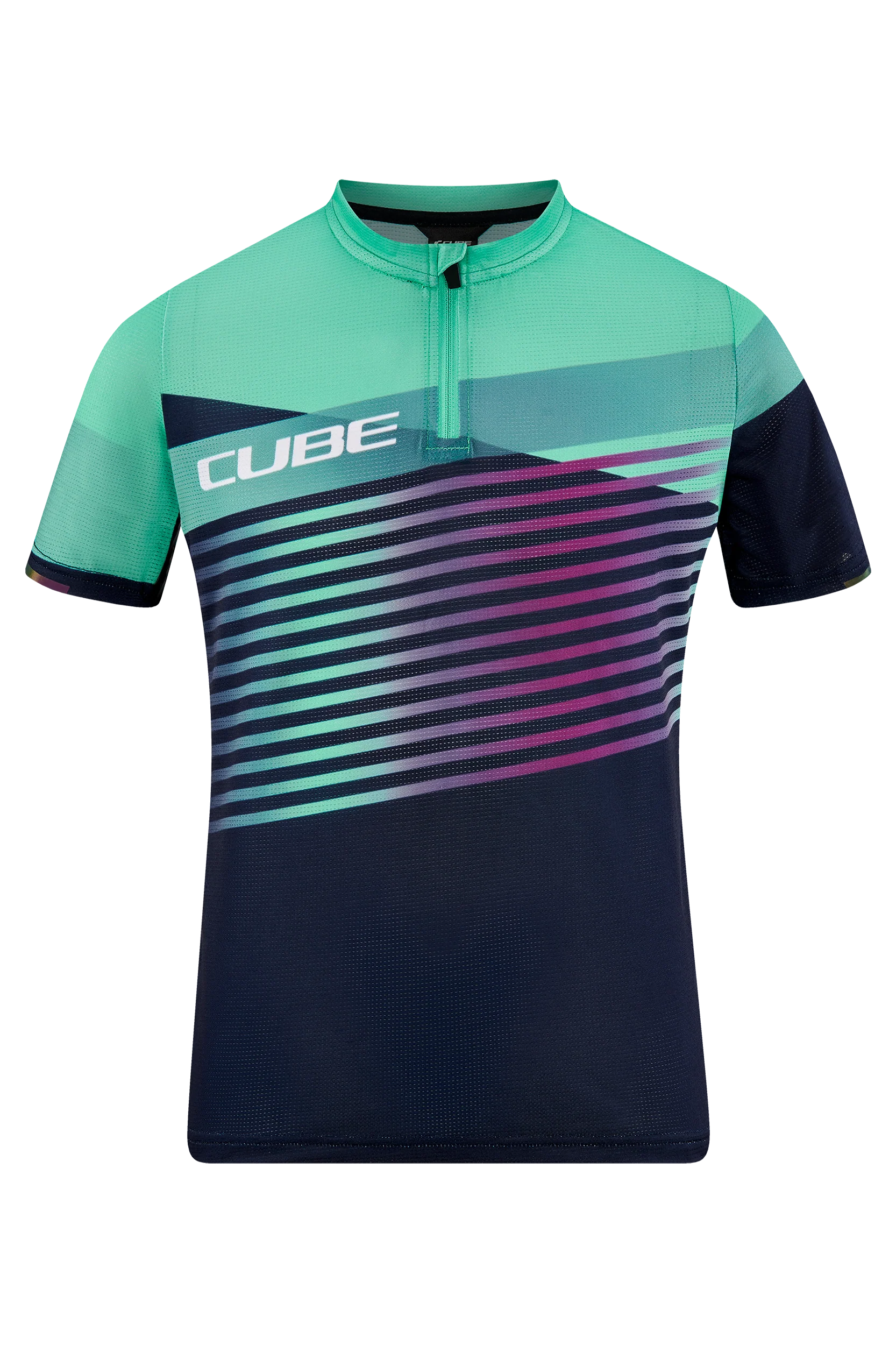 CUBE TEAMLINE Trikot ROOKIE kurzarm blue´n´mint