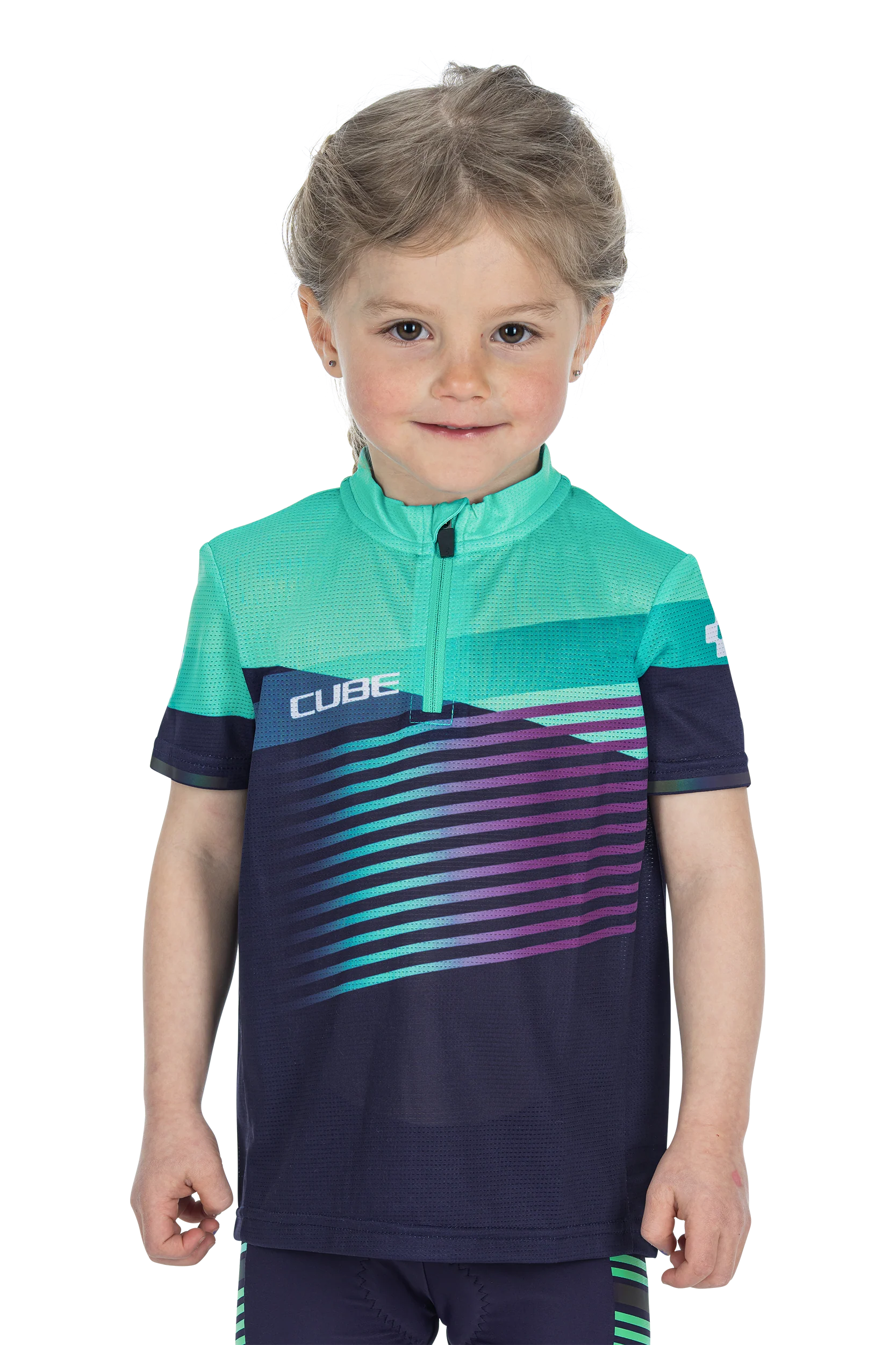 CUBE TEAMLINE Trikot ROOKIE kurzarm blue´n´mint - Image 2