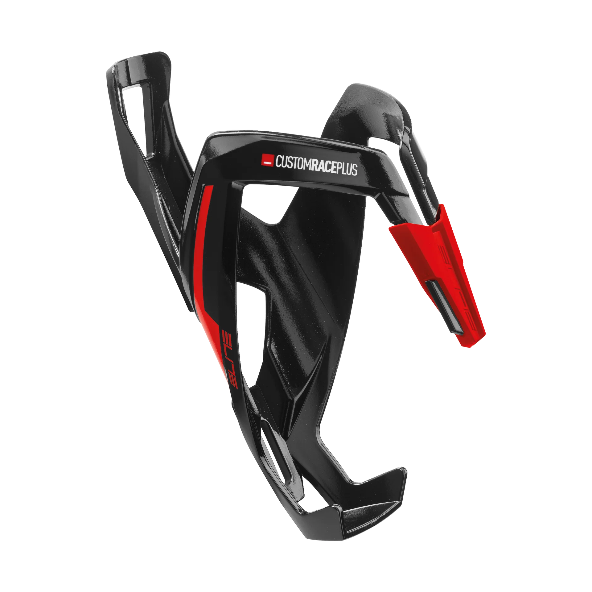 Elite Custom Race Plus Flaschenhalter black glossy/red graphic