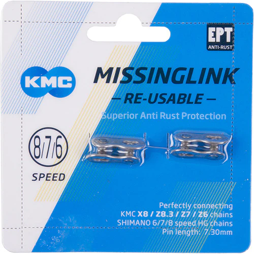 KMC 6/7/8R EPT Missing Link Kettenverschlussglied 7/8-fach 7,3mm silber