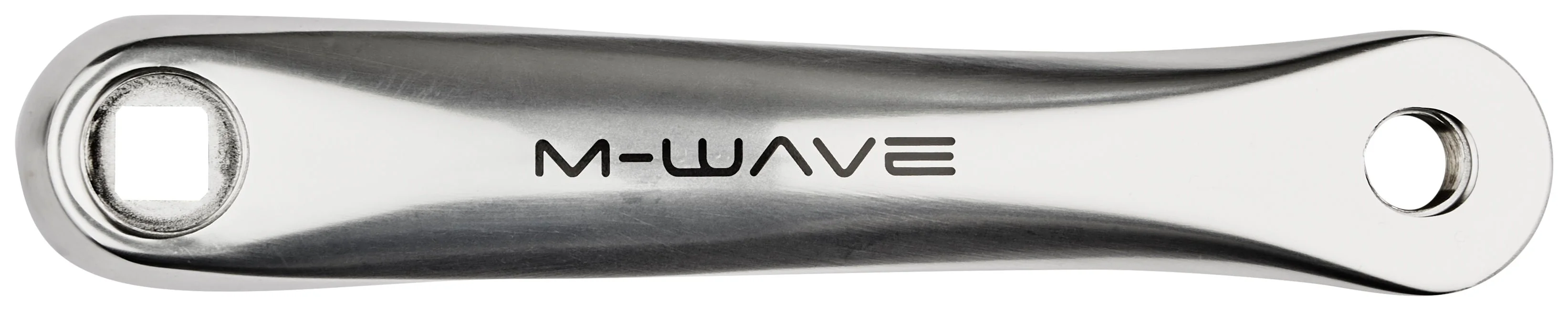M-Wave Single Speed Kurbelgarnitur 44 Zähne Alu poliert silber/schwarz - Image 2