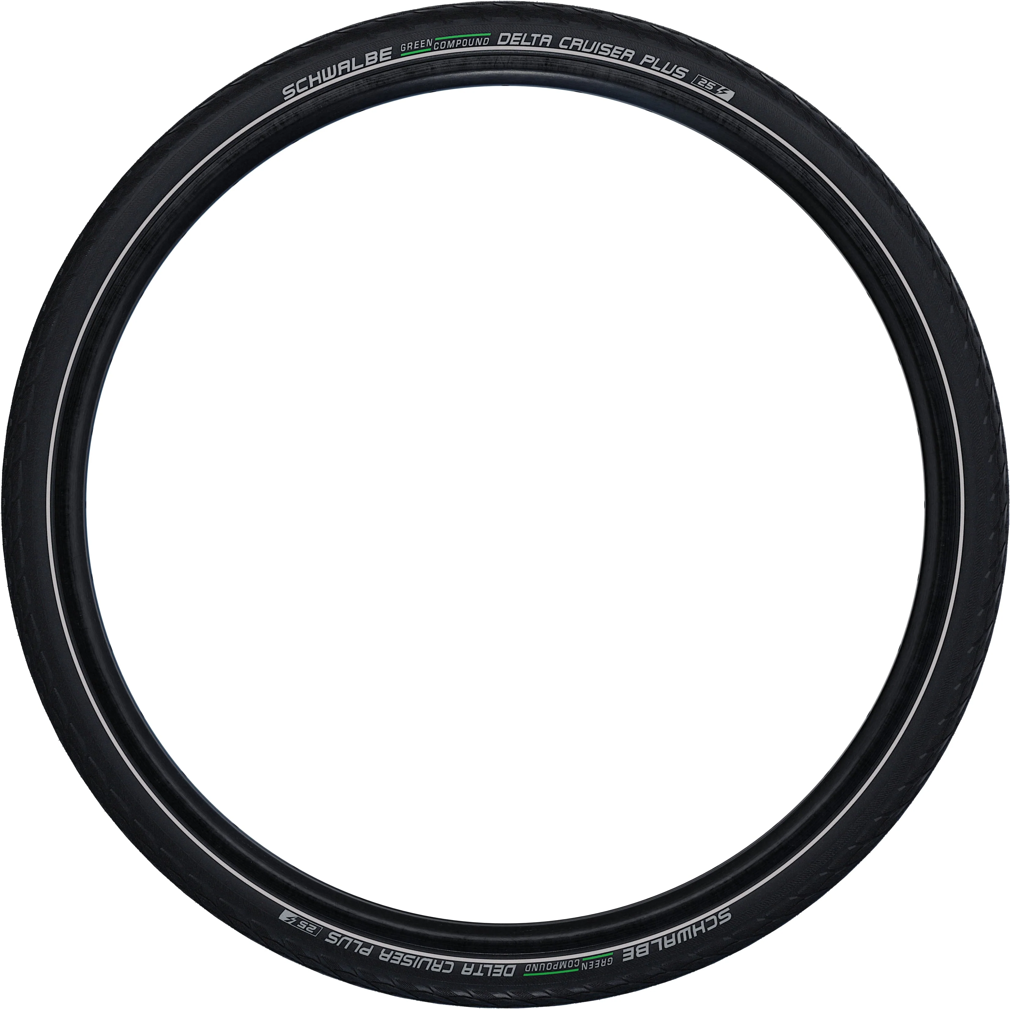 Schwalbe Delta Cruiser Plus Active Drahtreifen 28x1.50" PunctureG E-25 Green Compound Reflex schwarz - Image 2
