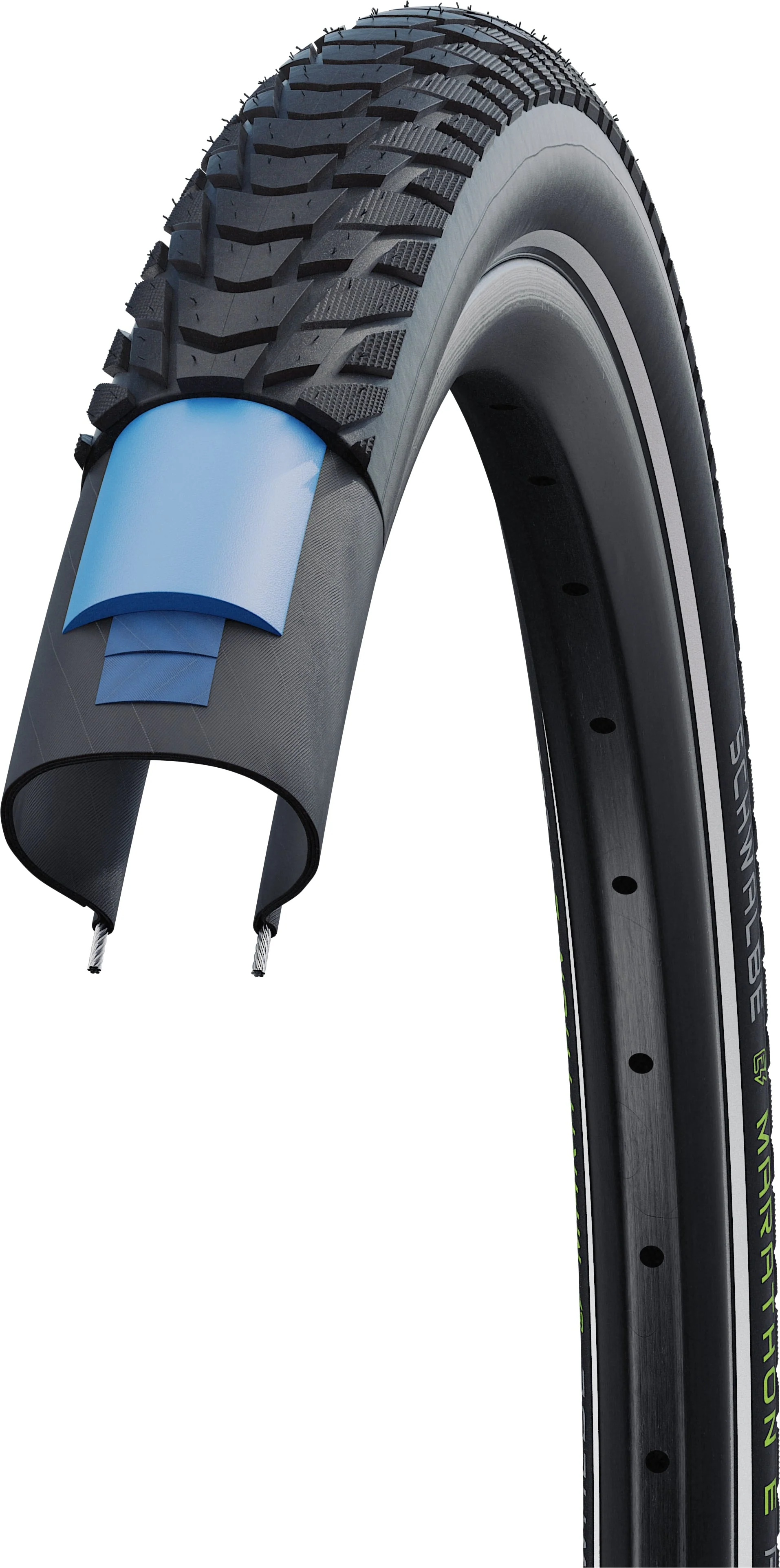 Schwalbe Marathon E-Plus Perform Drahtreifen 28x2.15" Smart DualGuard E-50 Addix E Reflex schwarz - Image 4