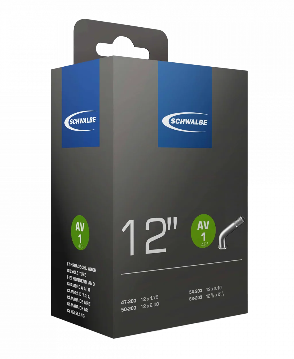 Schwalbe Nr. 1 Schlauch 12" 47-62/203 AV 45°