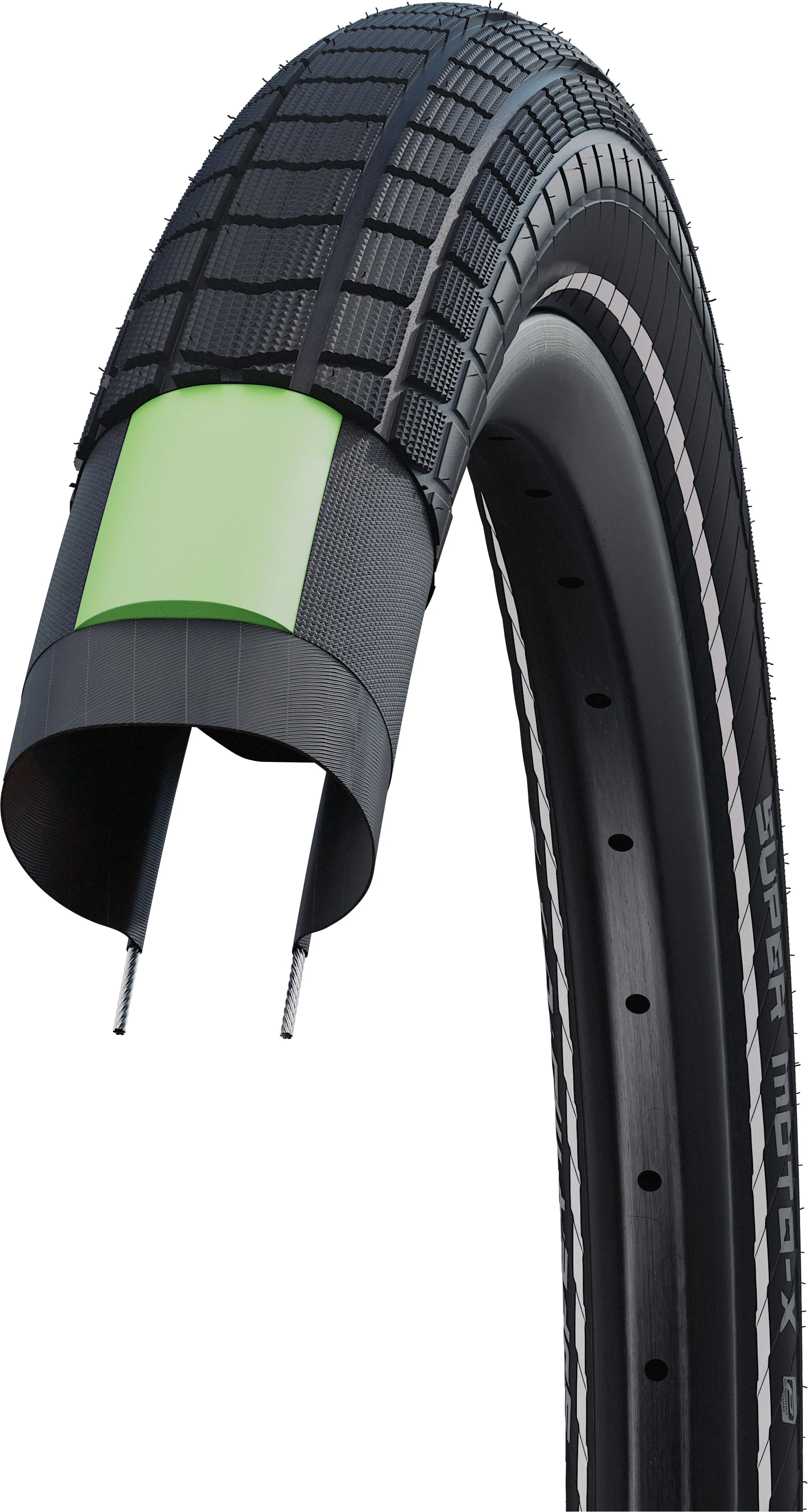 Schwalbe Super Moto-X Drahtreifen 27.5x2.40" Performance Greenguard - Image 3
