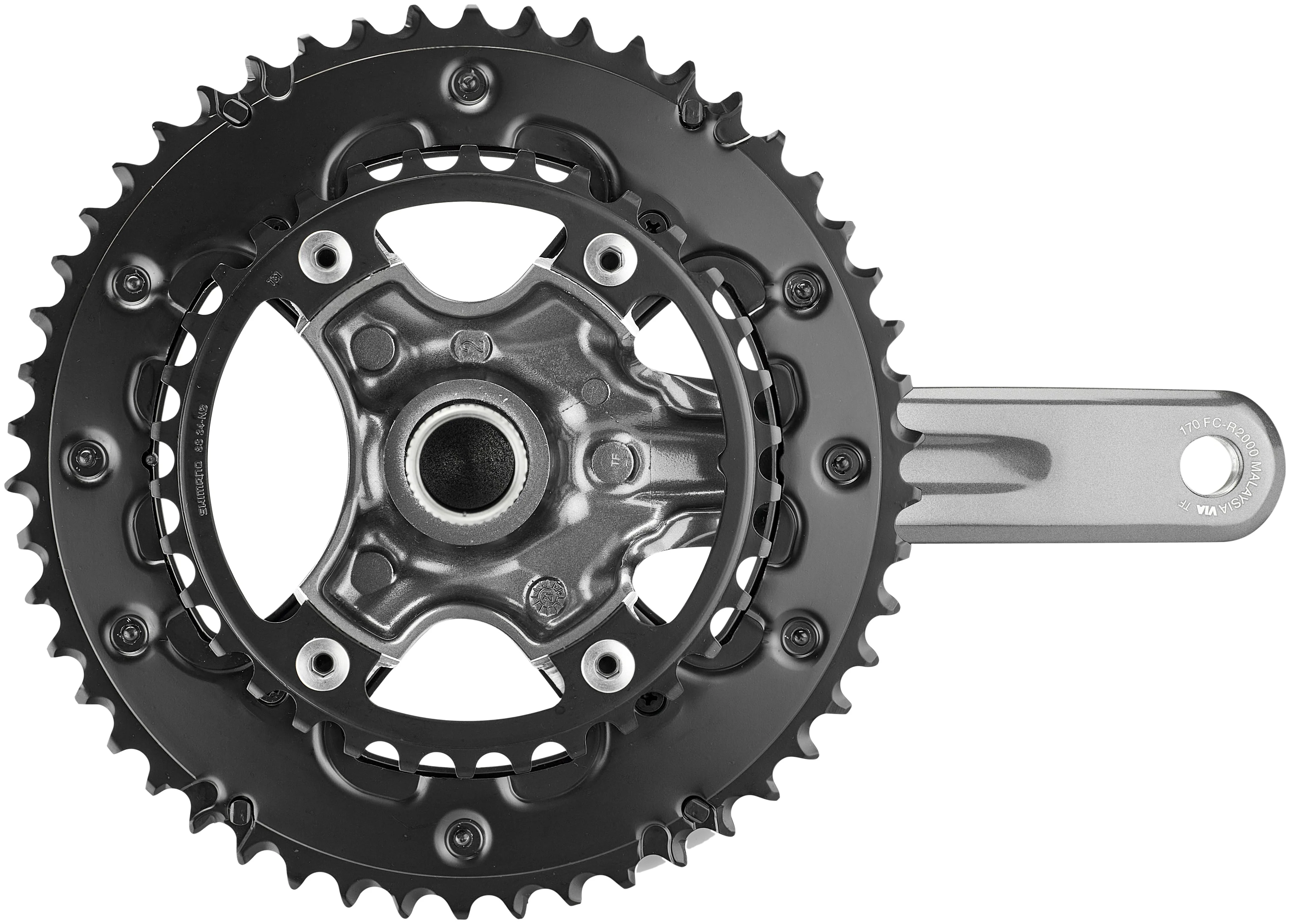 Shimano Claris FC-R2000 Kurbelgarnitur 2x8-fach 50-34 Zähne grau - Image 3