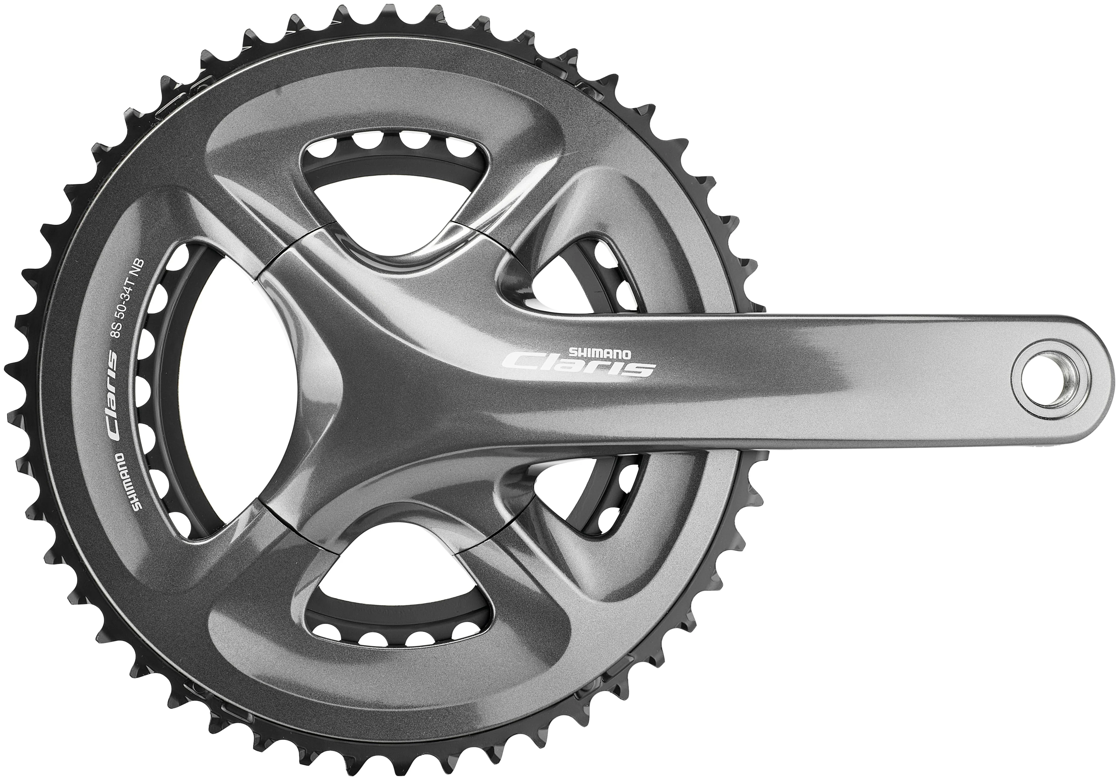 Shimano Claris FC-R2000 Kurbelgarnitur 2x8-fach 50-34 Zähne grau - Image 5