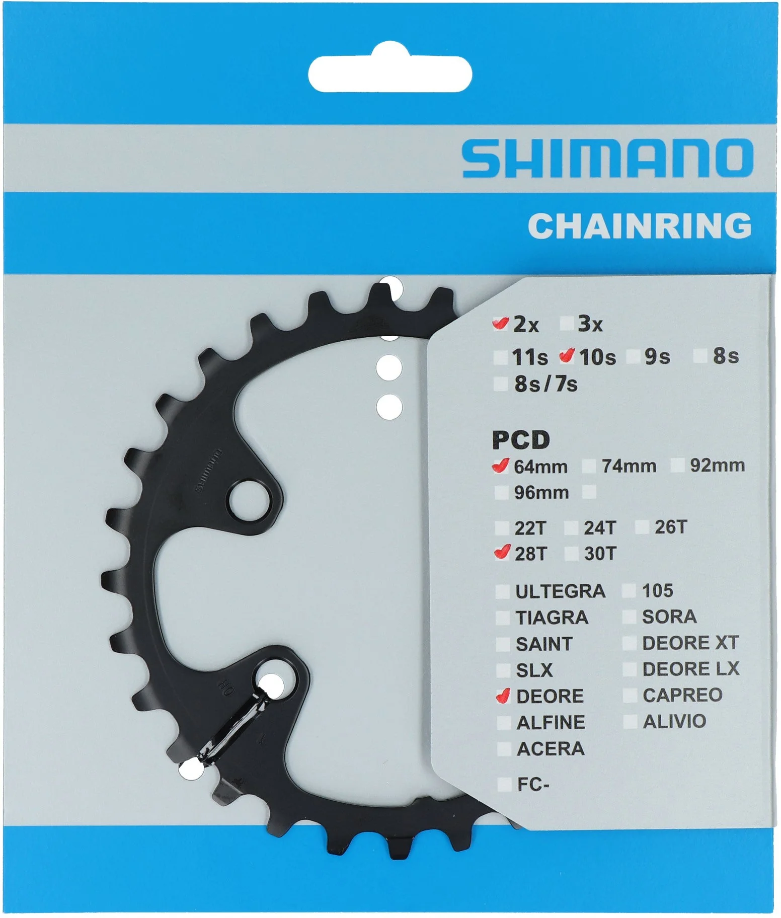 Shimano Deore FC-M6000-2 Kettenblatt 10-fach BG schwarz - Image 2