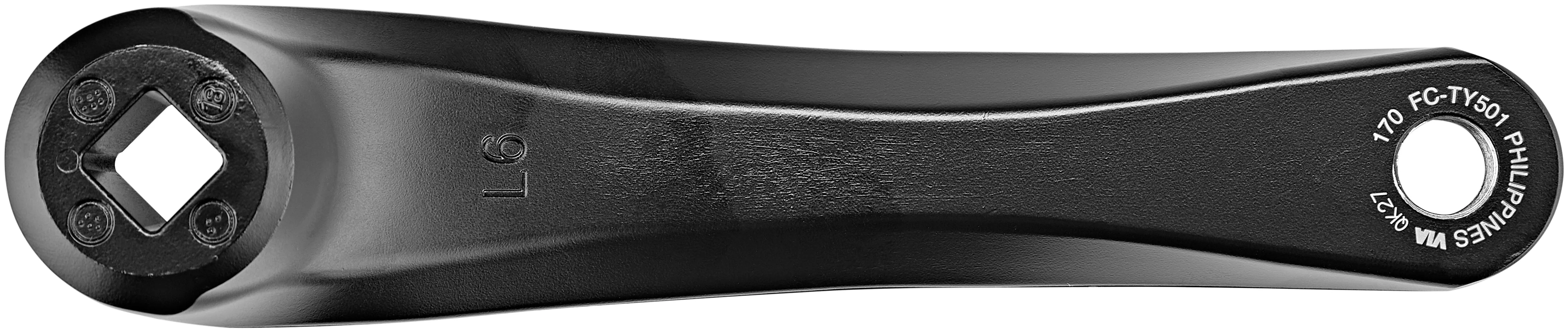Shimano FC-TY501 Kurbelgarnitur 6/7/8-fach 48-38-28 Zähne schwarz - Image 2