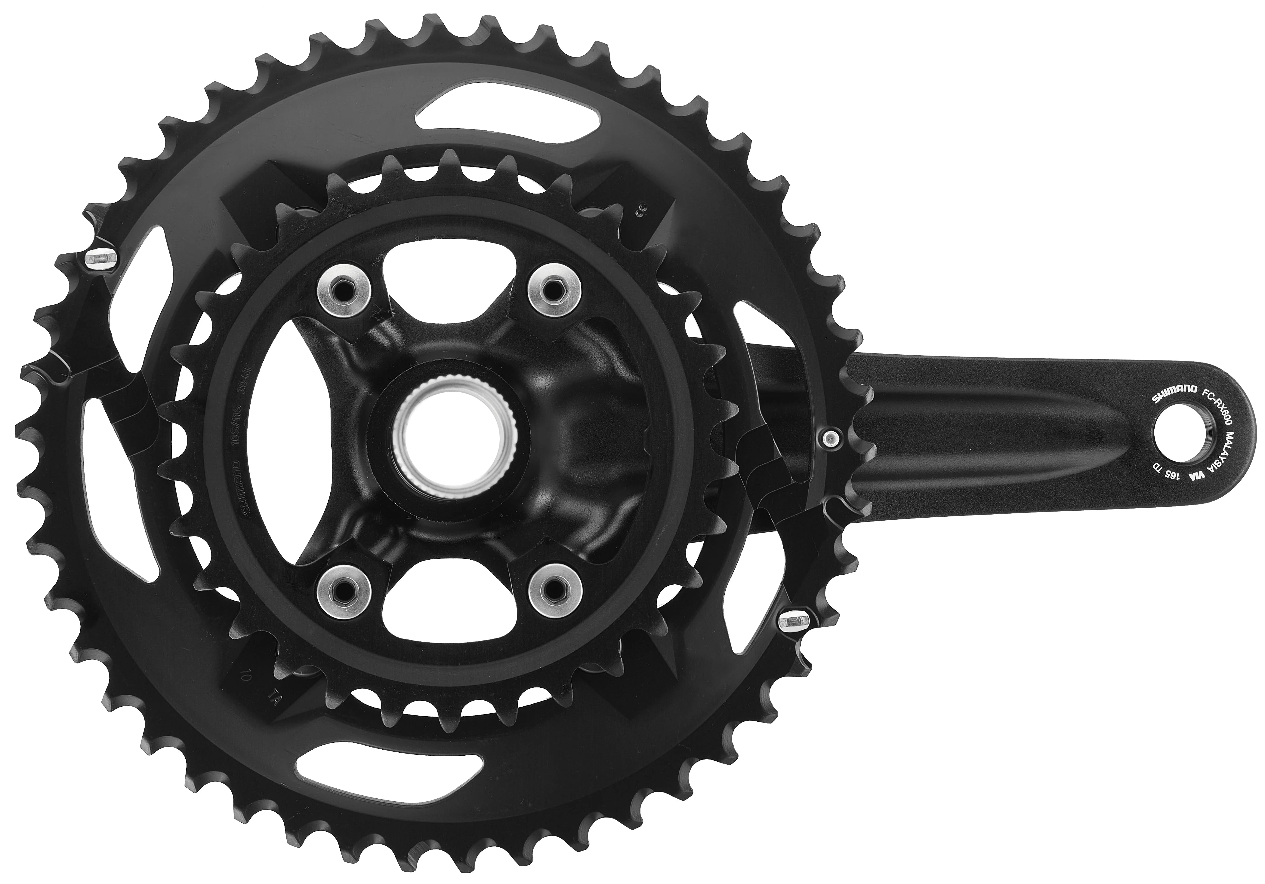 Shimano GRX FC-RX600 Kurbelgarnitur 2x10-fach 46-30Z schwarz - Image 2