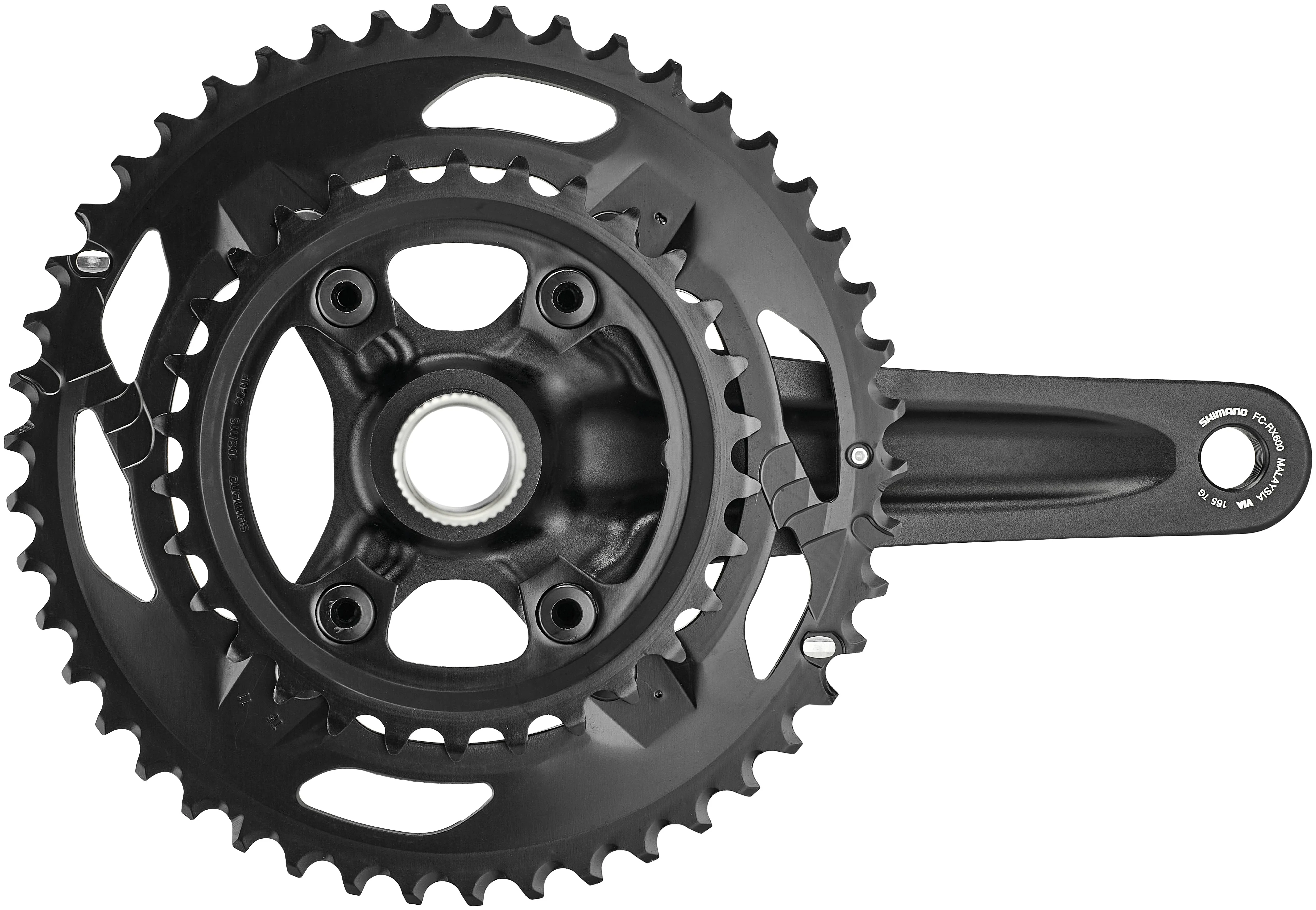 Shimano GRX FC-RX600 Kurbelsatz 2x11 46-30Z schwarz - Image 2