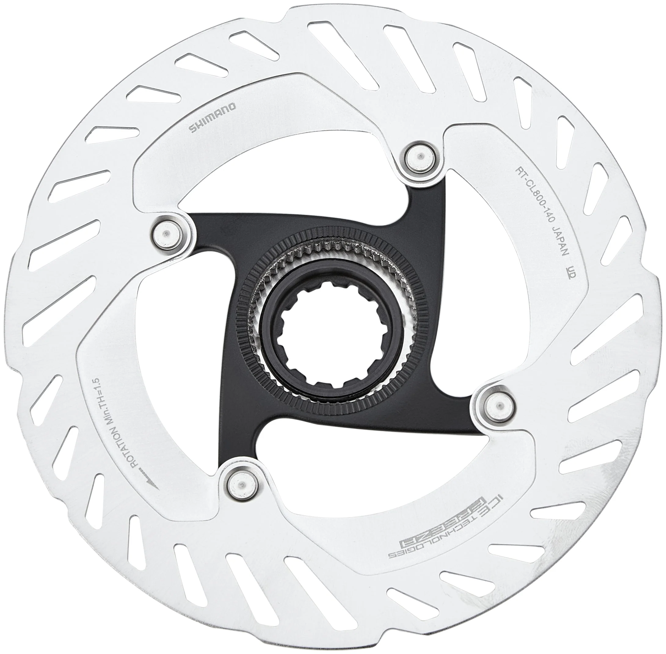 Shimano RT-CL800 Bremsscheibe CL mit Verschlussring 140mm silber - Image 2
