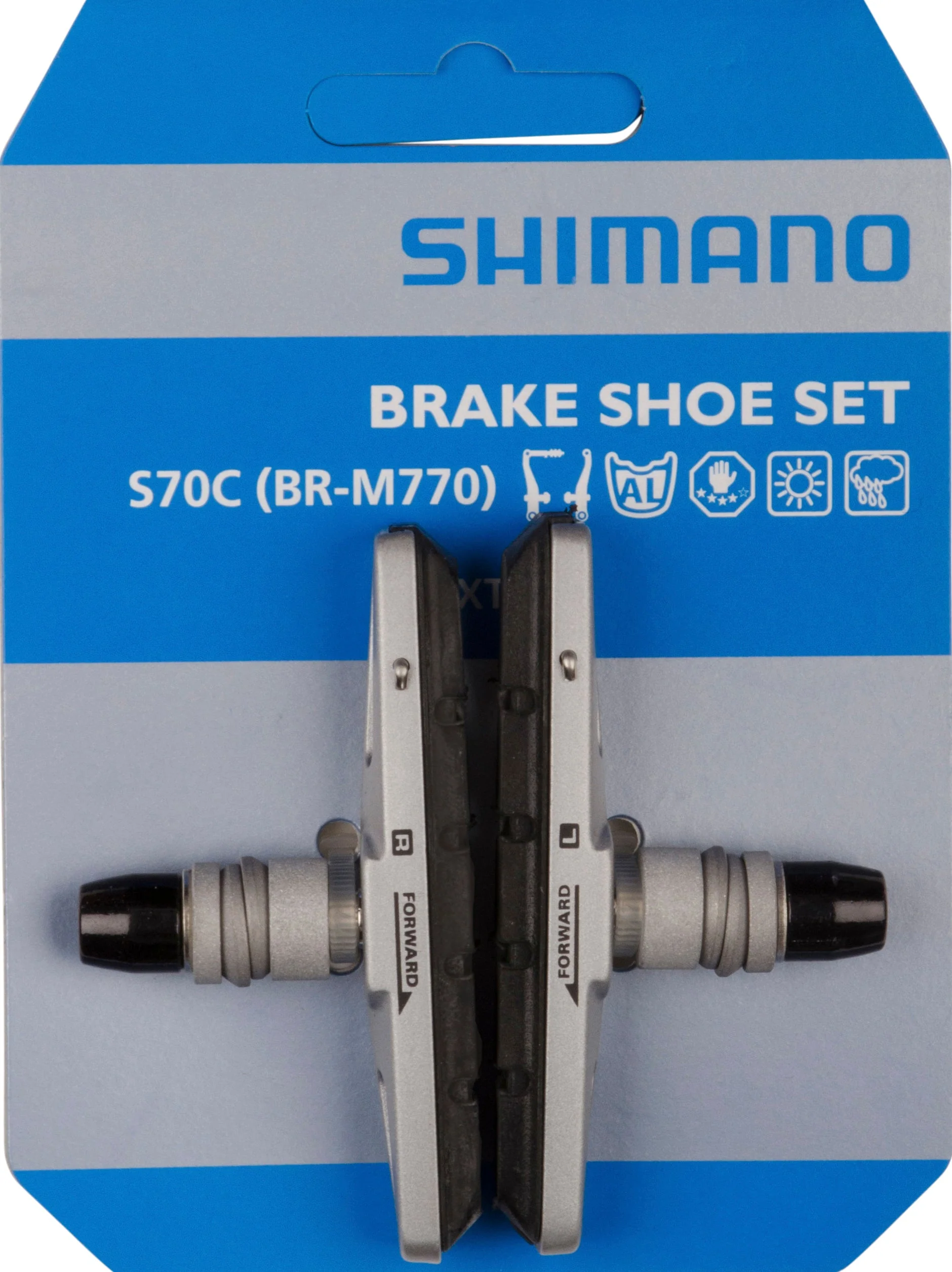 Shimano S70C Bremsschuhe Cartridge für BR-T670 silber/schwarz - Image 3
