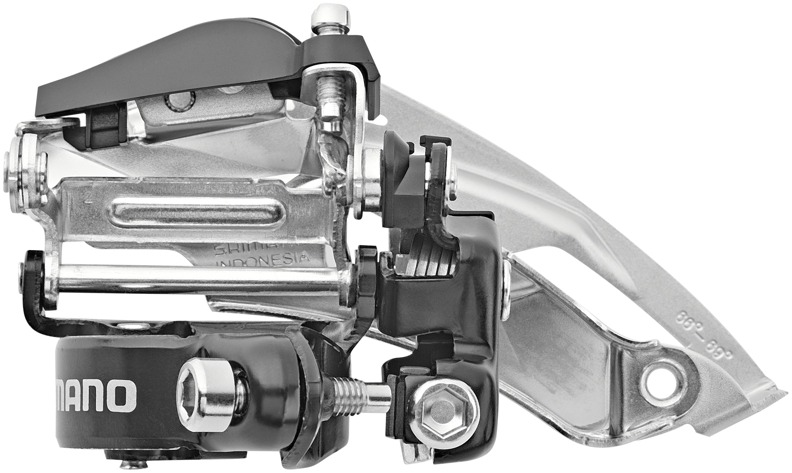 Shimano Tourney FD-TY710 Umwerfer Schelle Top Swing 66-69° 7/8-fach - Image 2