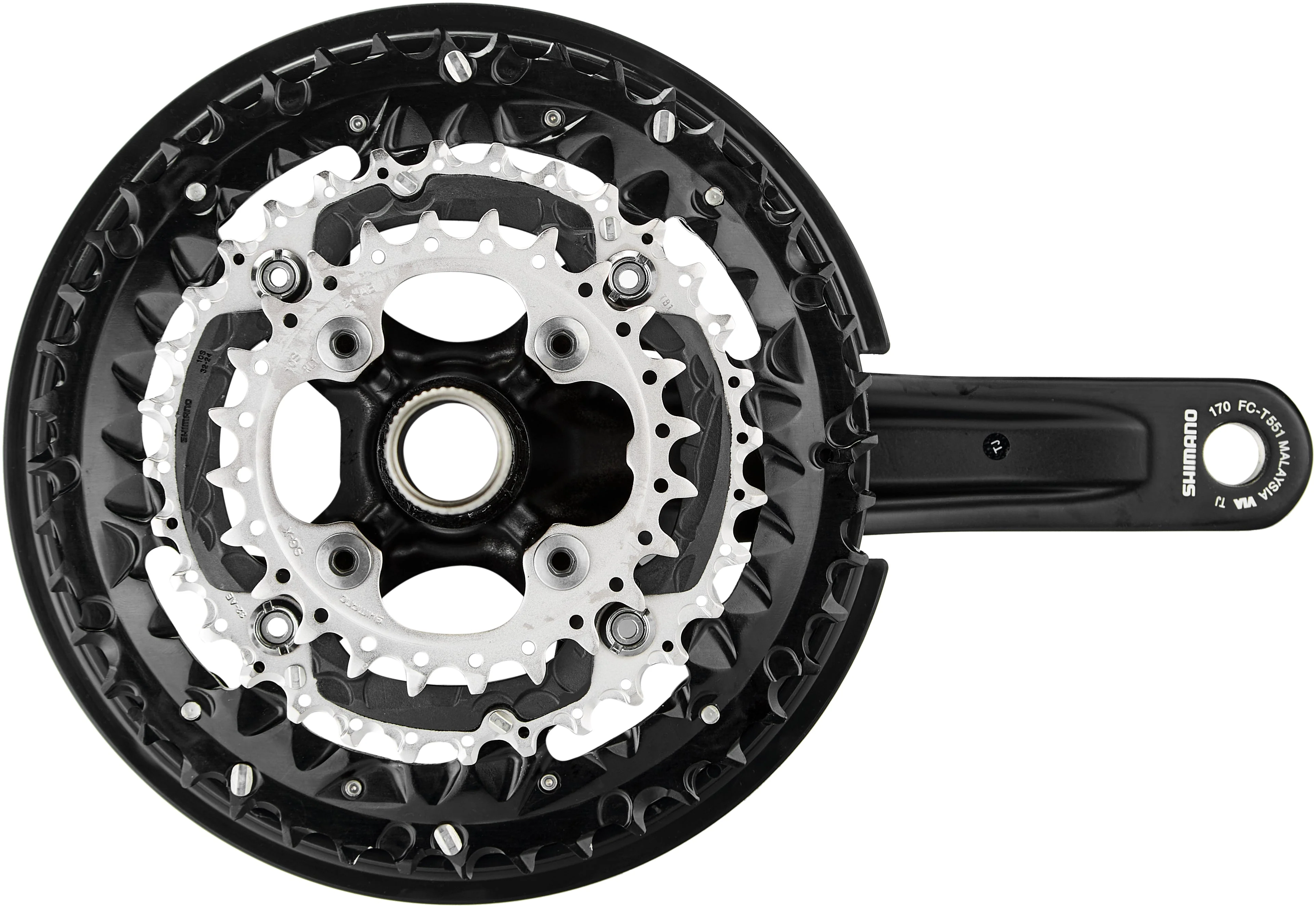 Shimano Trekking FC-T551 Kurbelgarnitur 3x10 44/32/24 Zähne inklusive SM-BB52 schwarz - Image 2