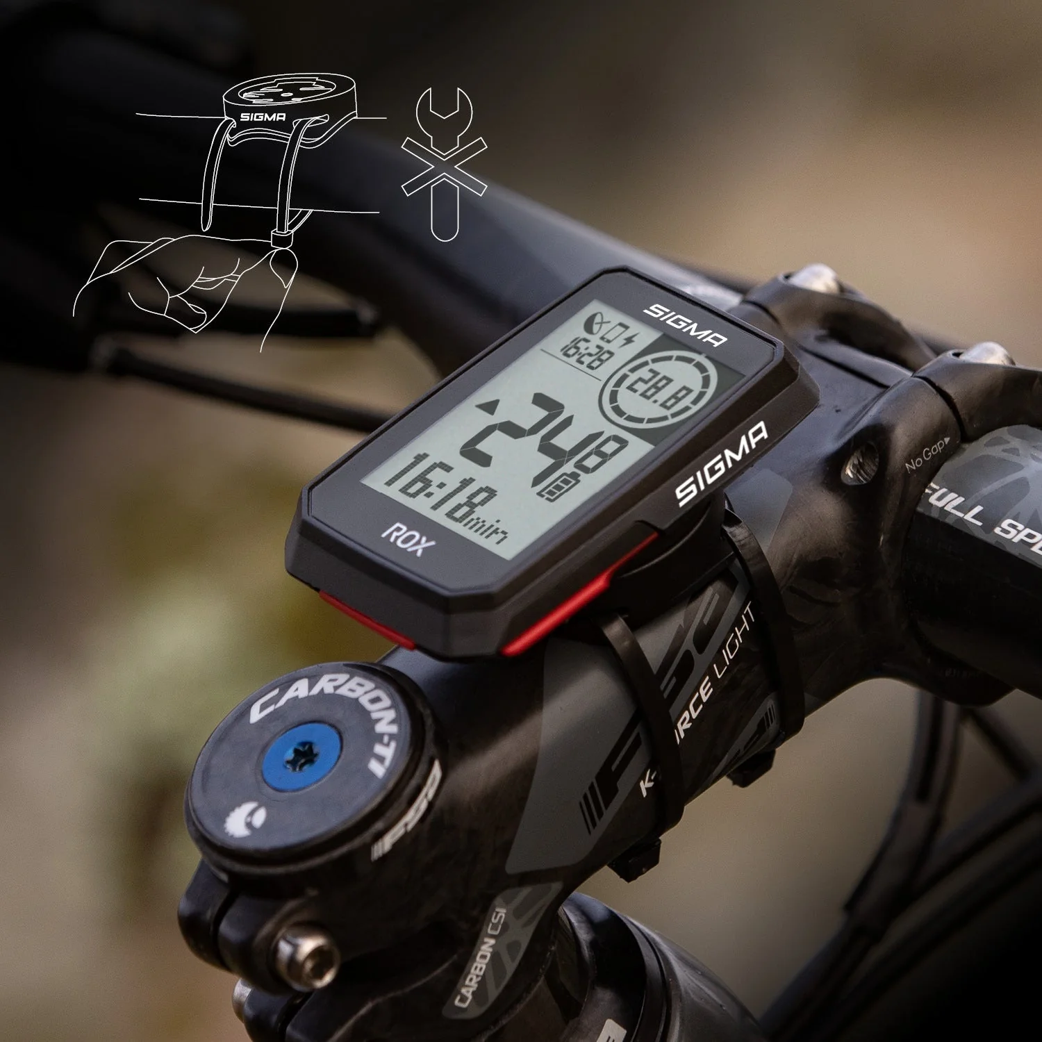 Sigma ROX 2.0 Fahrradcomputer incl. GPS Halterung schwarz - Image 6