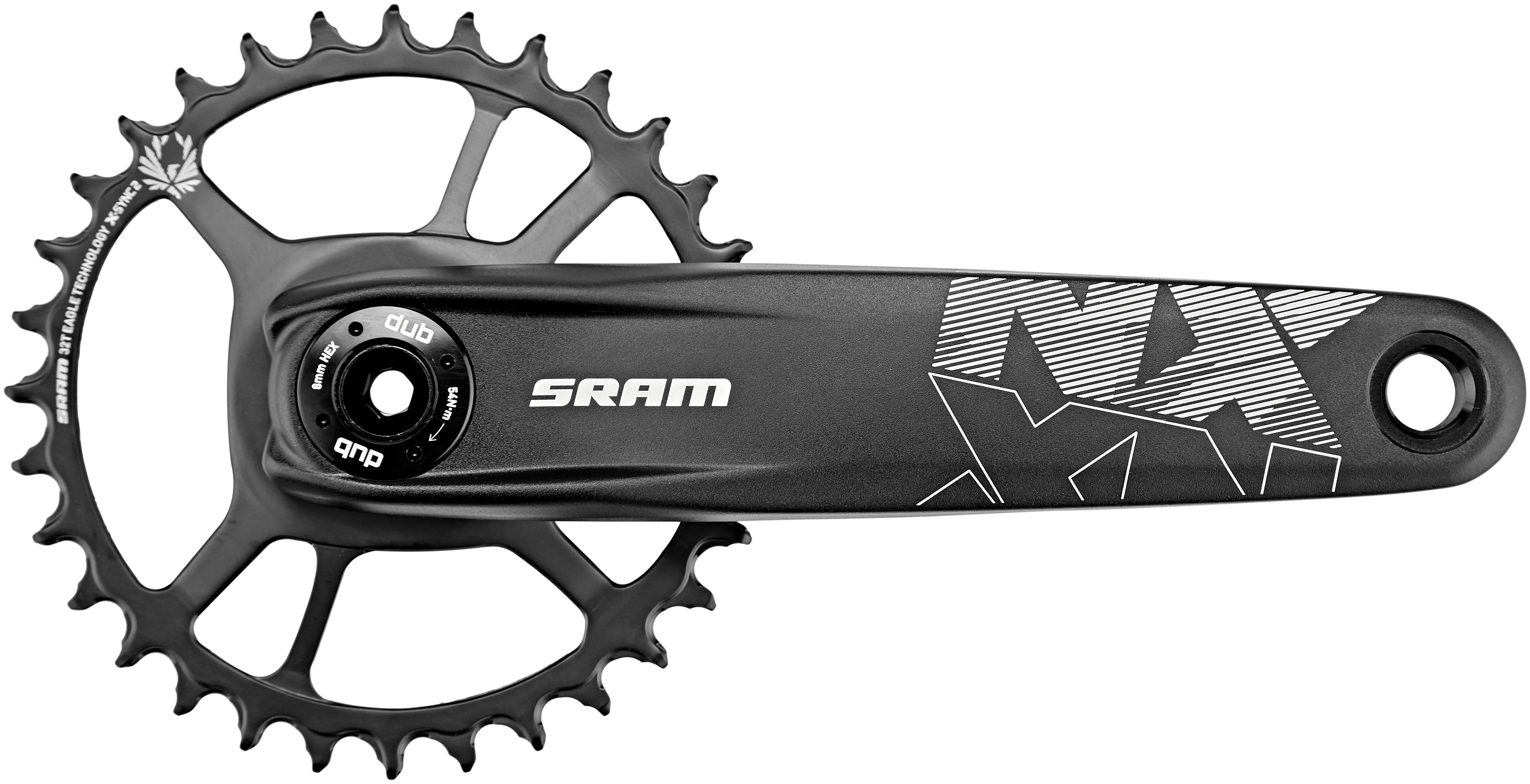 SRAM NX Eagle Boost 148 DUB Kurbel DM X-SYNC 32 ZĂ€hne 12-fach schwarz