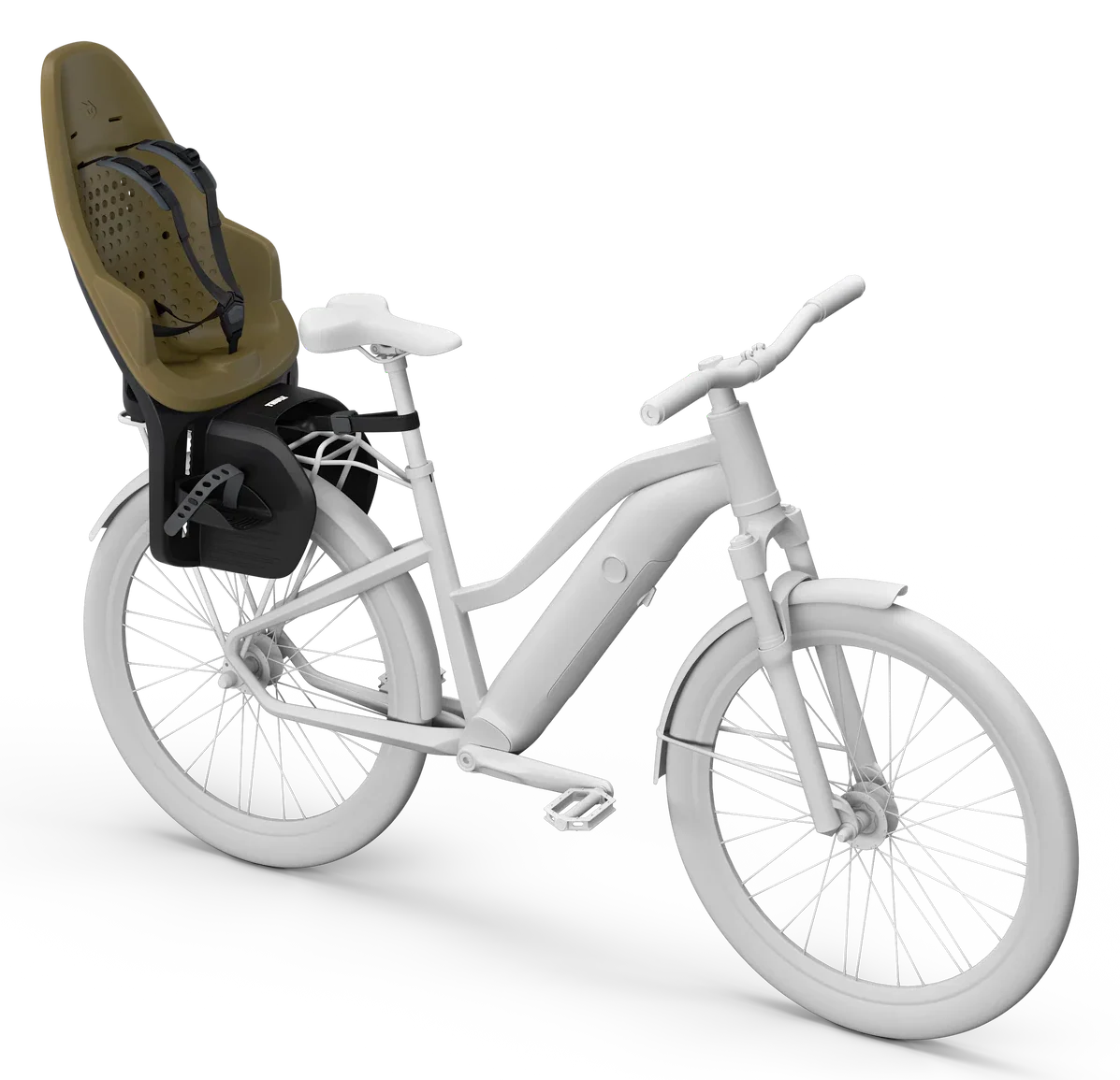 Thule Yepp 2 Maxi Kindersitz Gepäckträger-Montage Nutria Green - Image 4