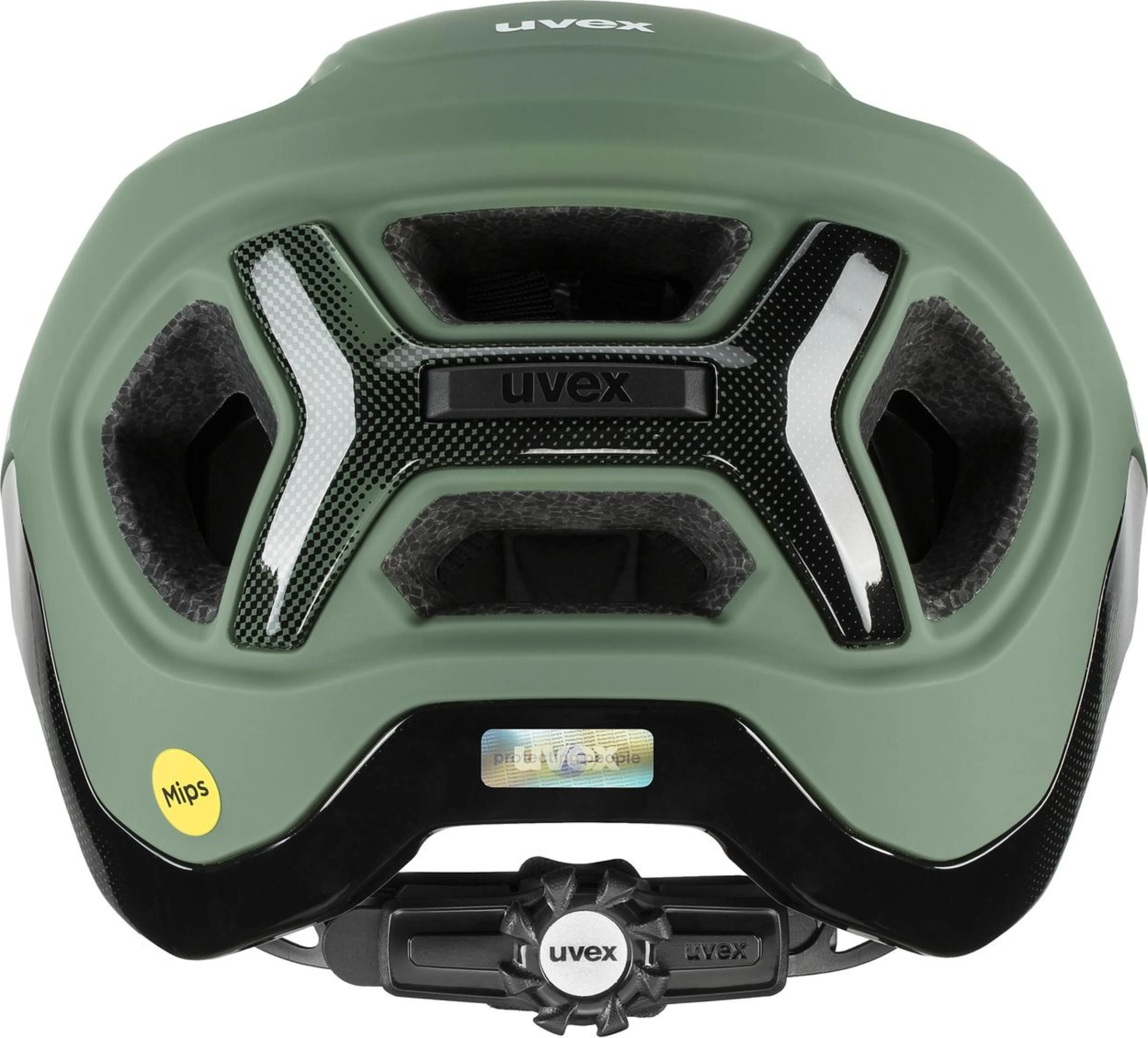 uvex React Mips MTB-Helm Moss Green-Black Matt - Image 3