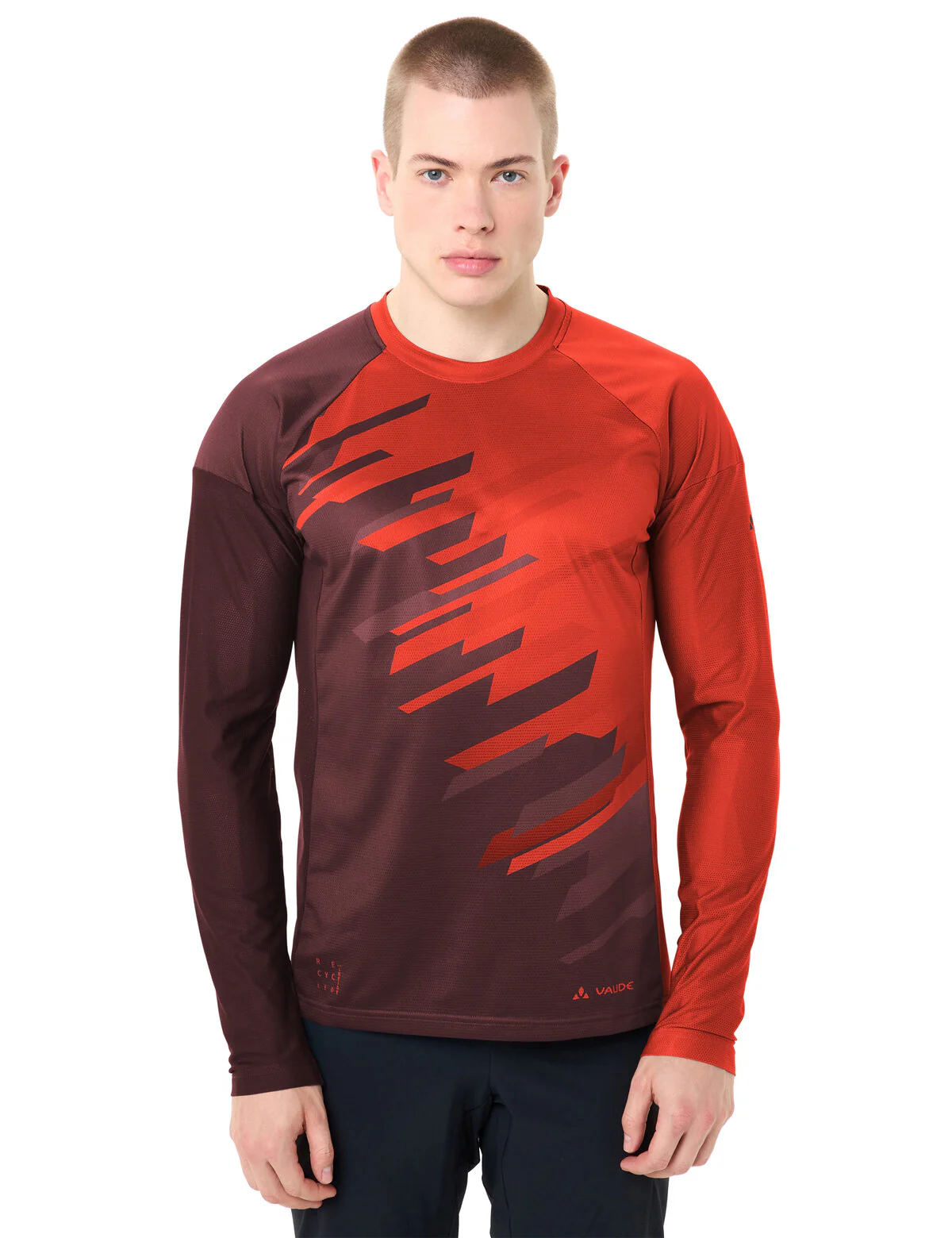 VAUDE Men's Moab LS T-Shirt VI glowing red/black - Image 7