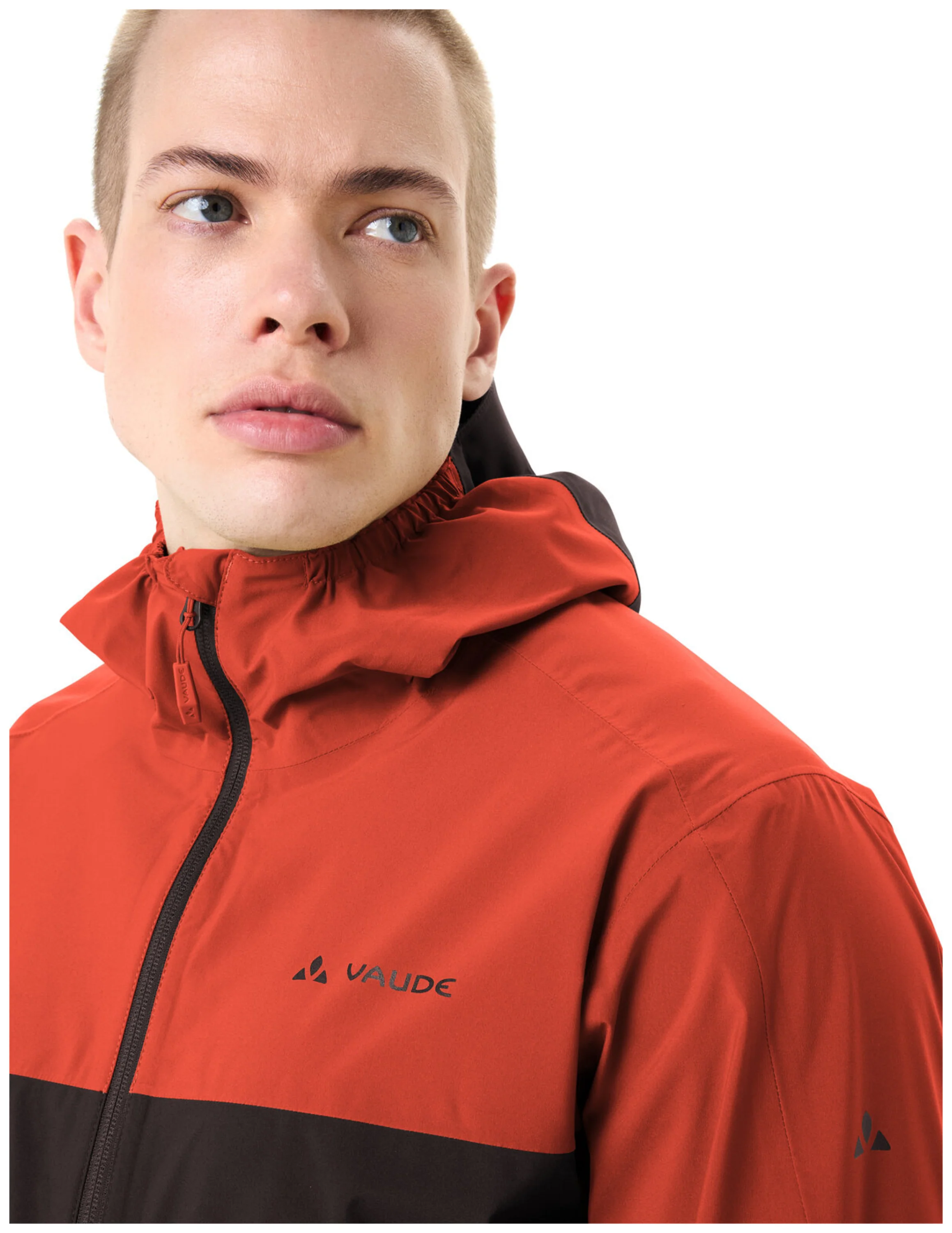 VAUDE Men's Moab Rain Jacket glowing red/black - Image 6