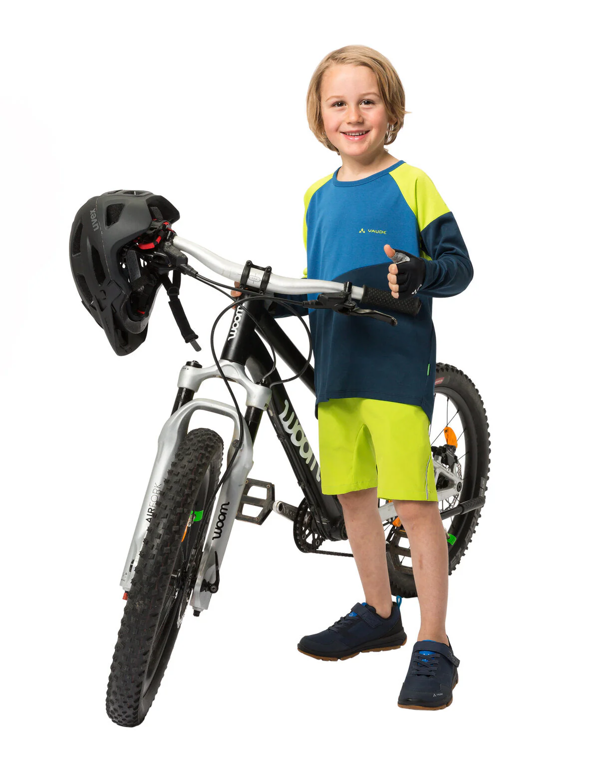VAUDE Moab Langarm T-Shirt Kinder blau/grün - Image 4