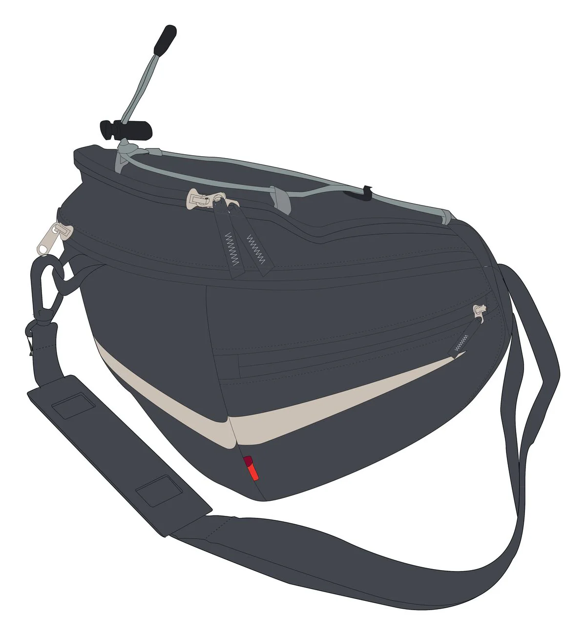 VAUDE Off Road Tasche M schwarz - Image 4