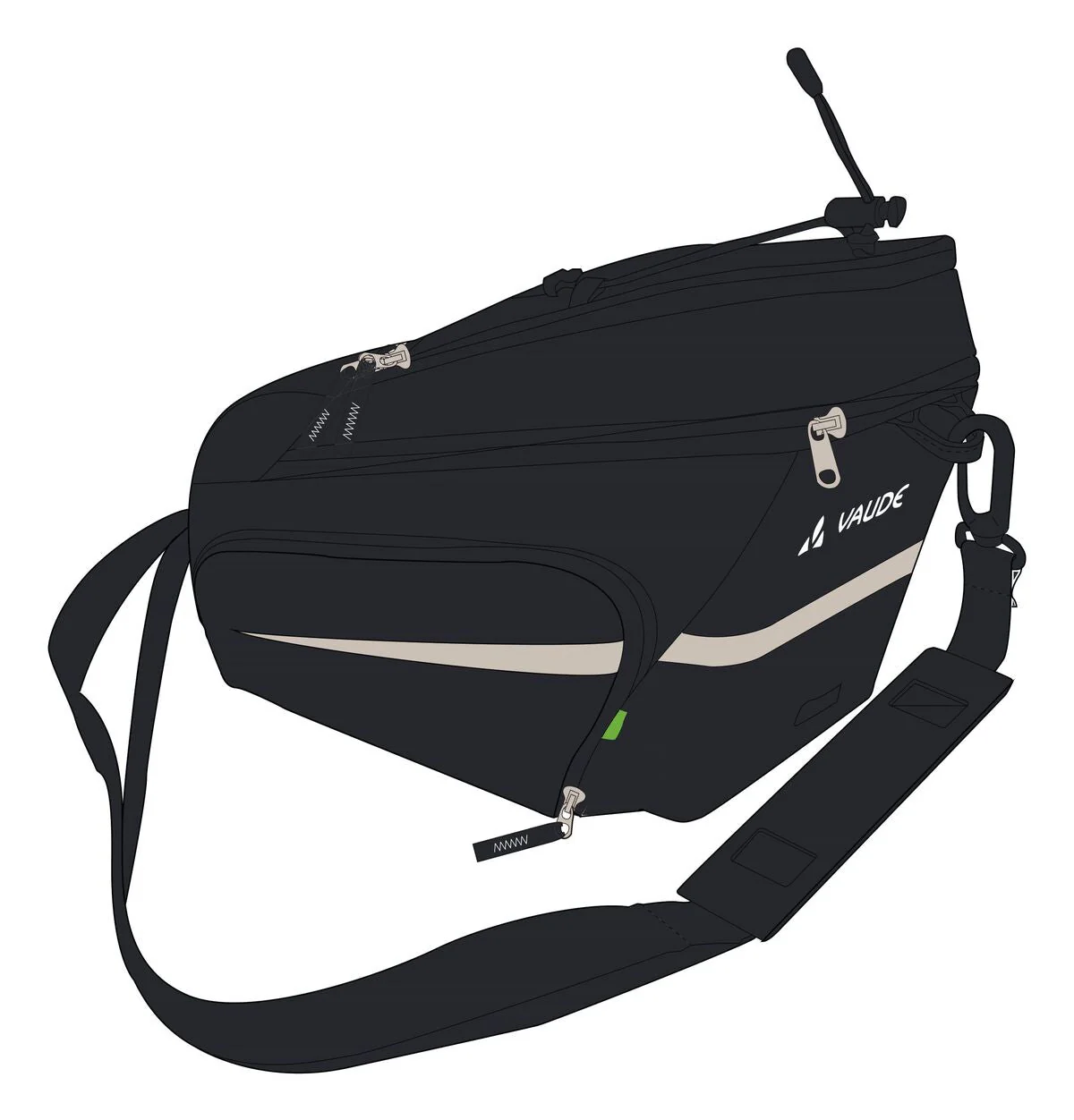 VAUDE Silkroad Plus Gepäckträgertasche MIK schwarz - Image 6